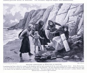 William Longchamp wird in Verkleidung entdeckt, 1920er Jahre